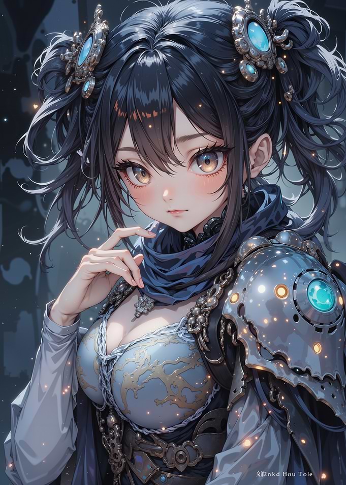 Anime Girl with Blue Eyes