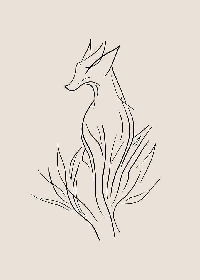 Fox Line Art