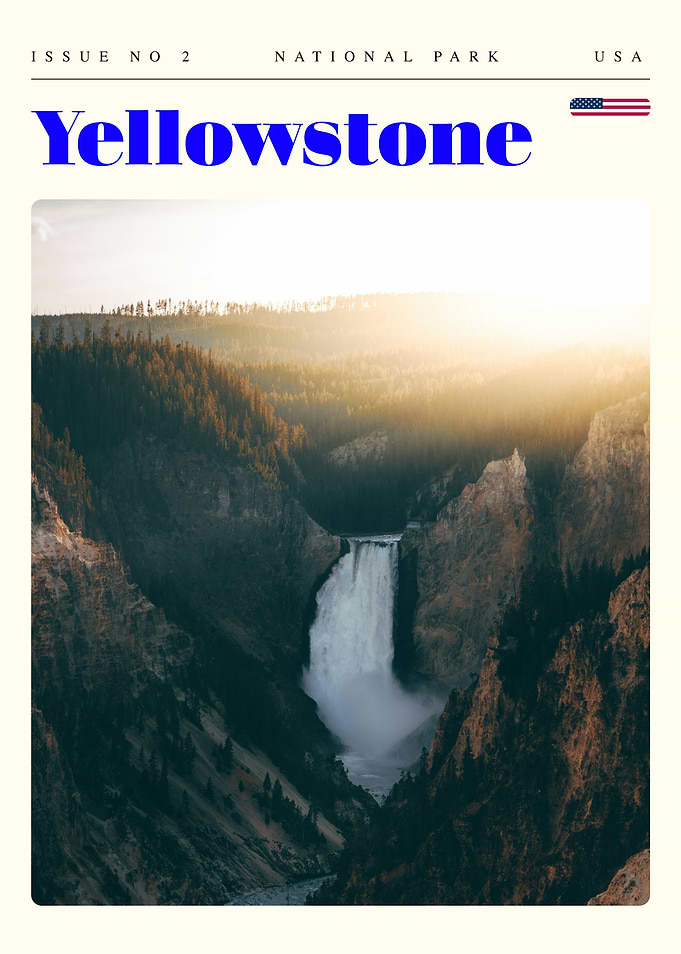 Yellowstone National Park Travel Art Poster