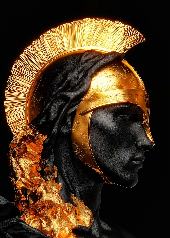 Golden Spartan Warrior