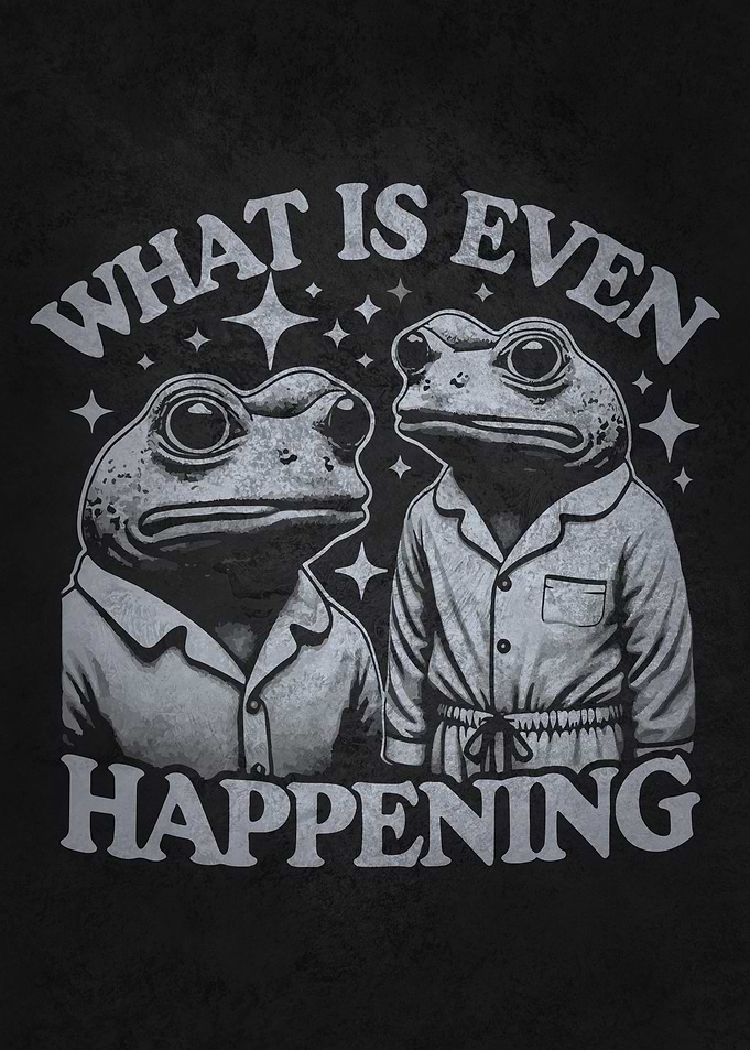What Is Even Happening – Funny Frog Confusion Meme