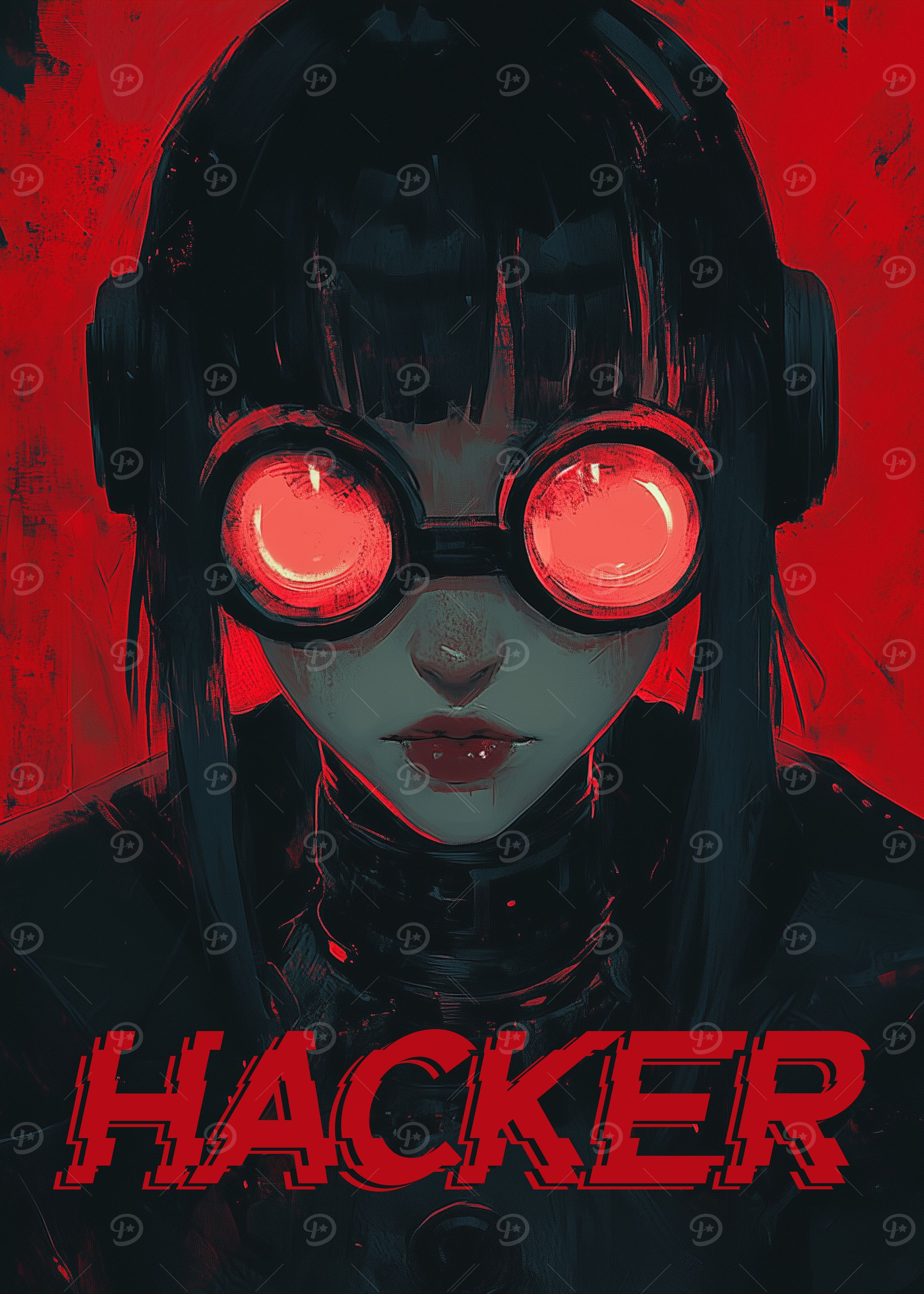 Cyberpunk Hacker Girl