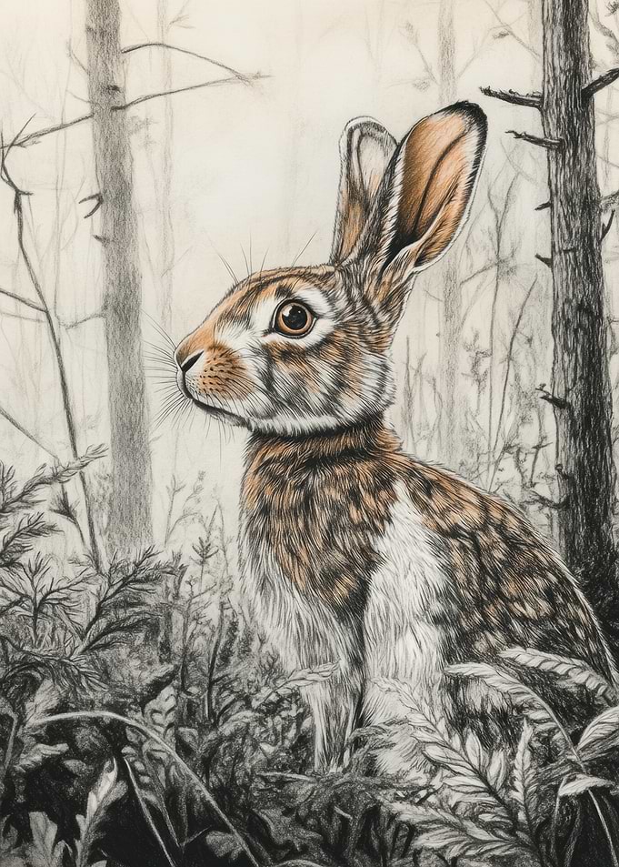 Rabbit in the Woods