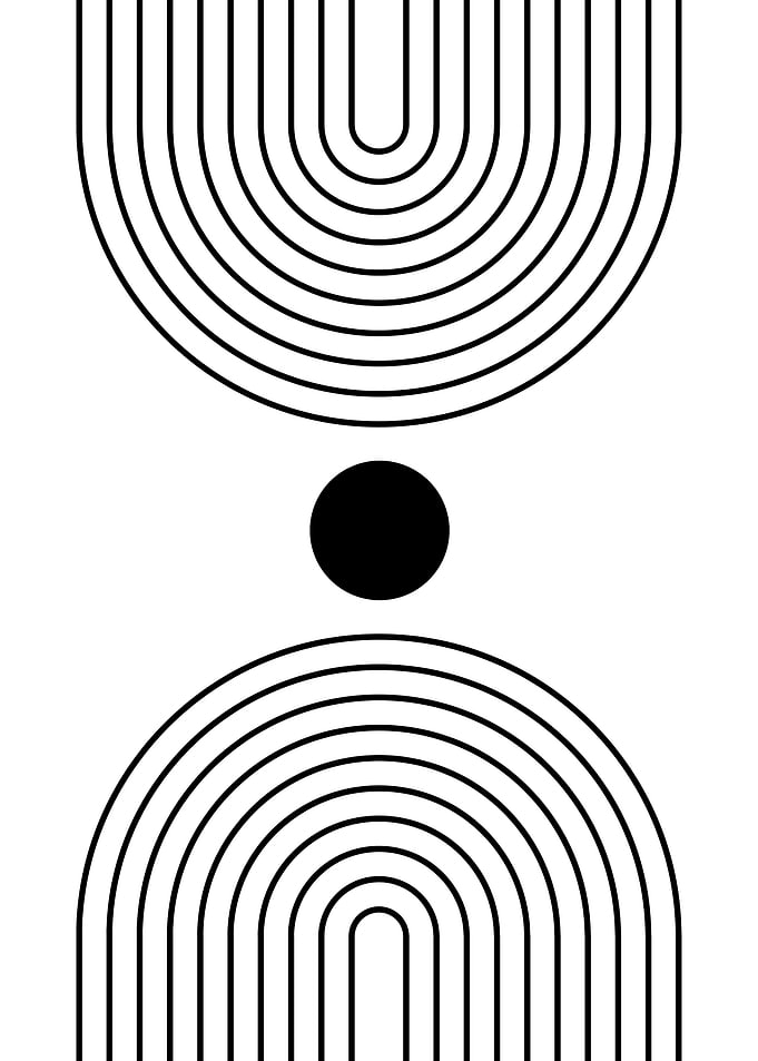 Black and White Abstract Art