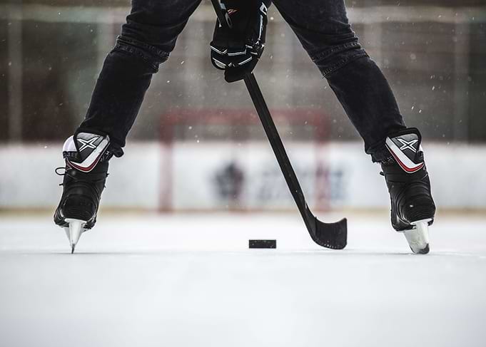 Hockey Player On Action