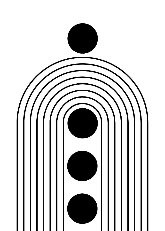 Abstract Black and White Art