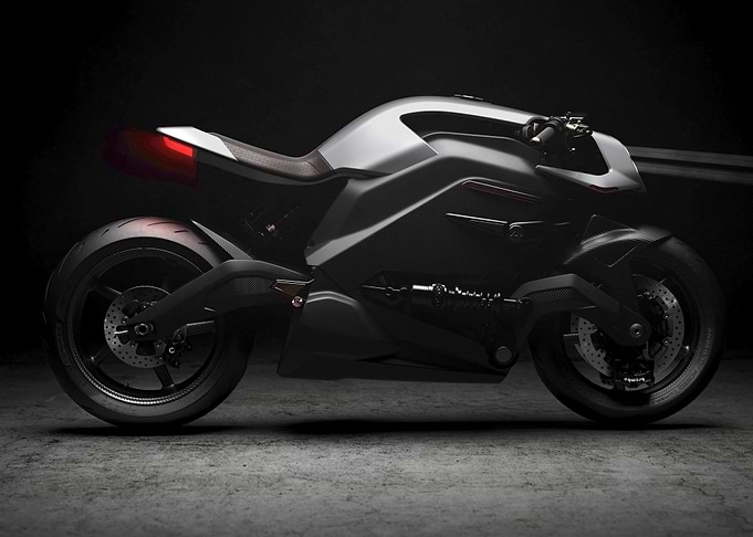 Futuristic Electric Motorcycle