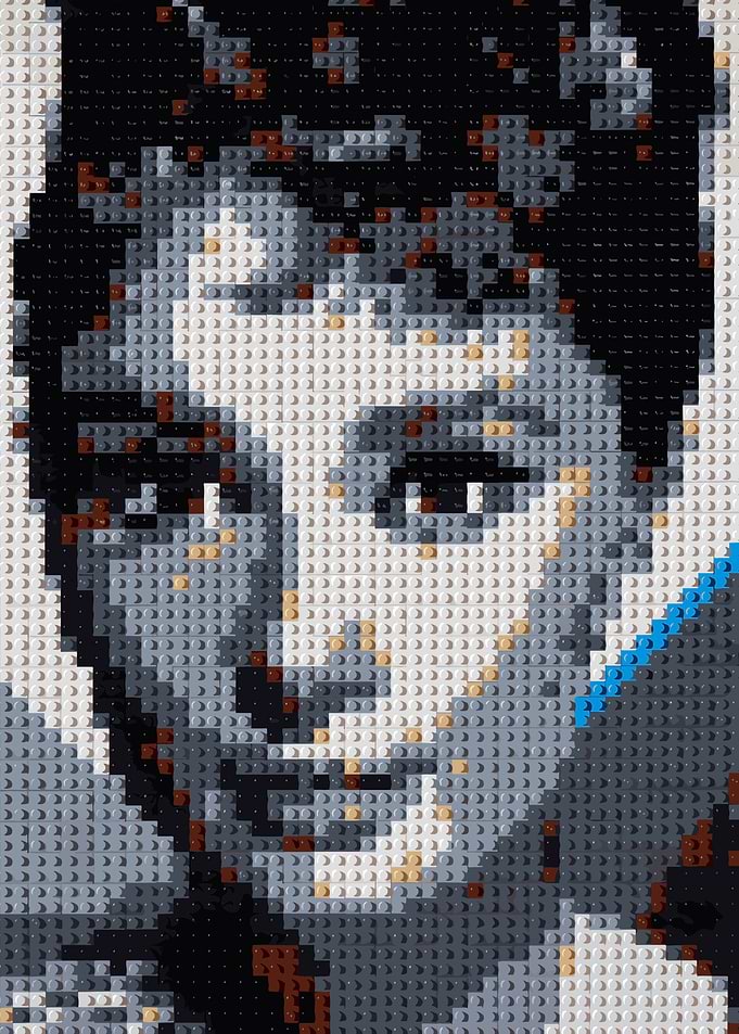 Audrey Hepburn Lego Portrait