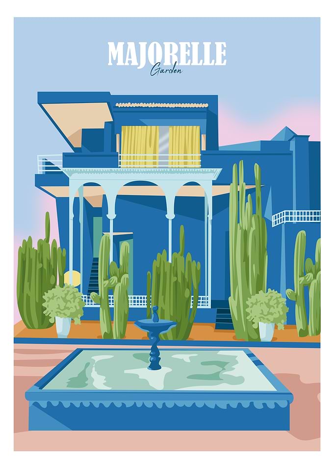 Majorelle Garden Illustration