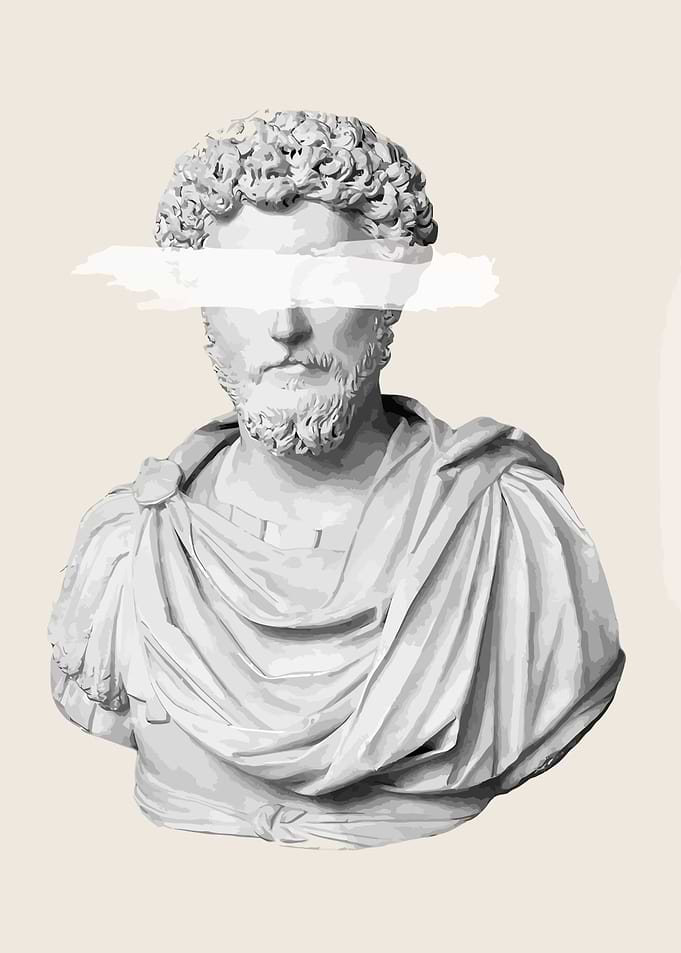 Roman Bust with Abstract Cover
