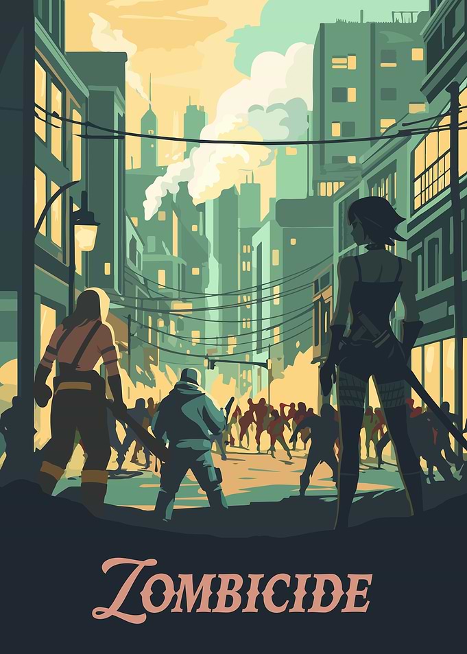 Zombicide Board Game Inspired Illustration Poster