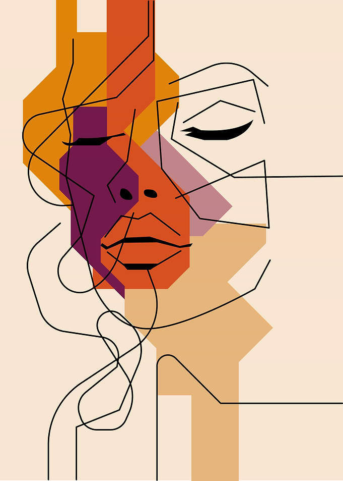 Abstract Face Art