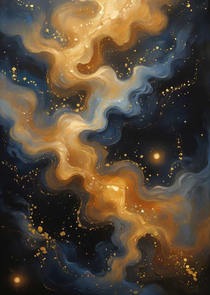 Abstract Galaxy - Leo Zodiac Colors