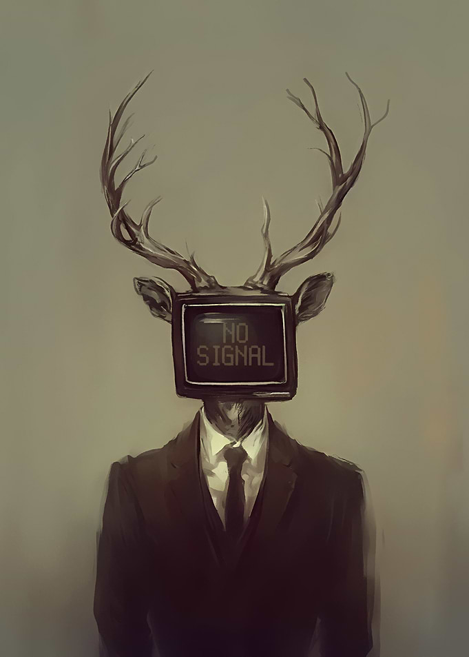 Deer with TV Head Weirdcore