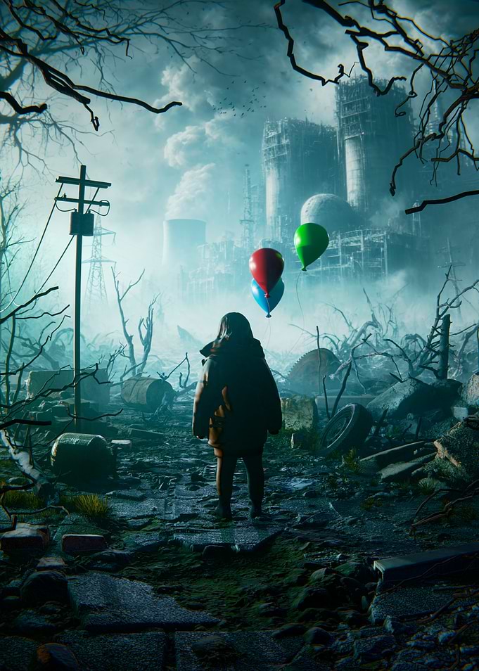 Girl with baloons