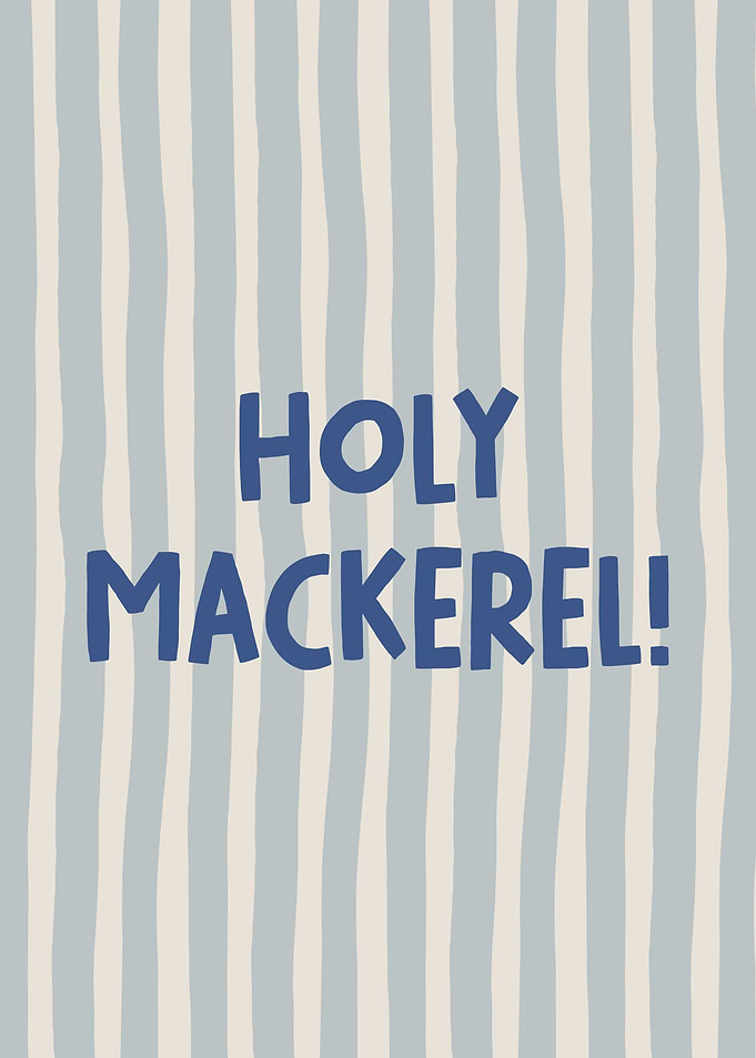 Holy Mackerel fisherman aesthetic striped background
