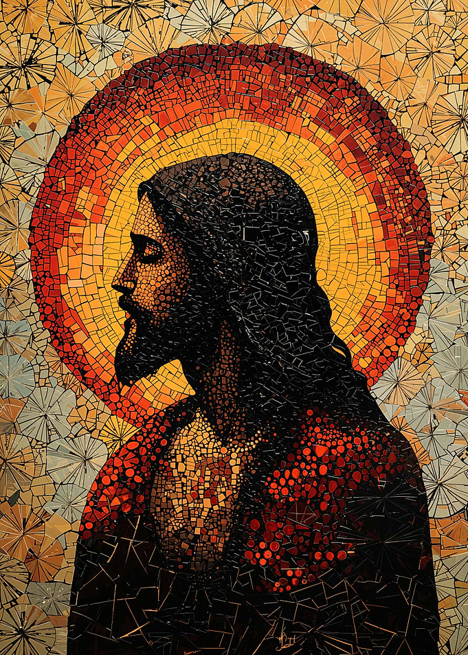 Mosaic Jesus Portrait