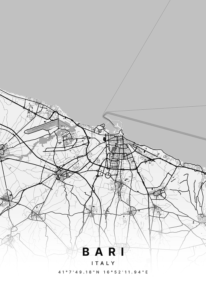 Bari Italy City Map