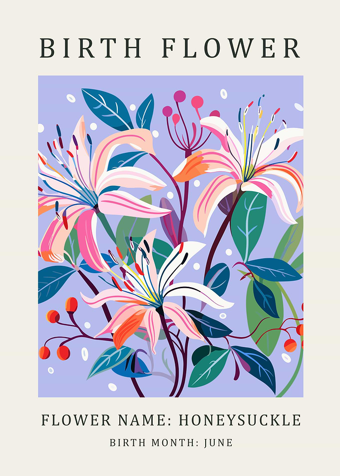 Honeysuckle Birth Flower