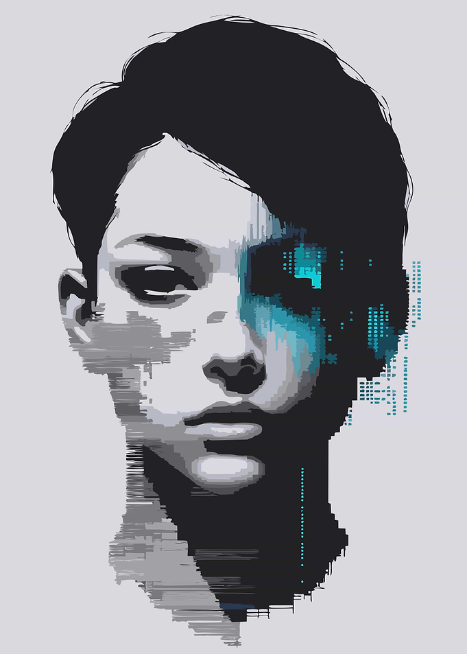 Digital Glitch Portrait