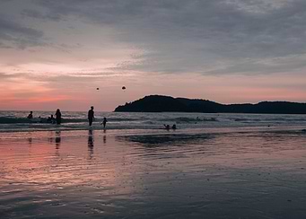 Sunset Beach Scene