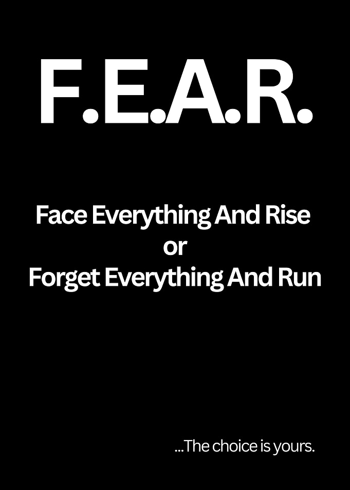 F.E.A.R. Acronym Poster