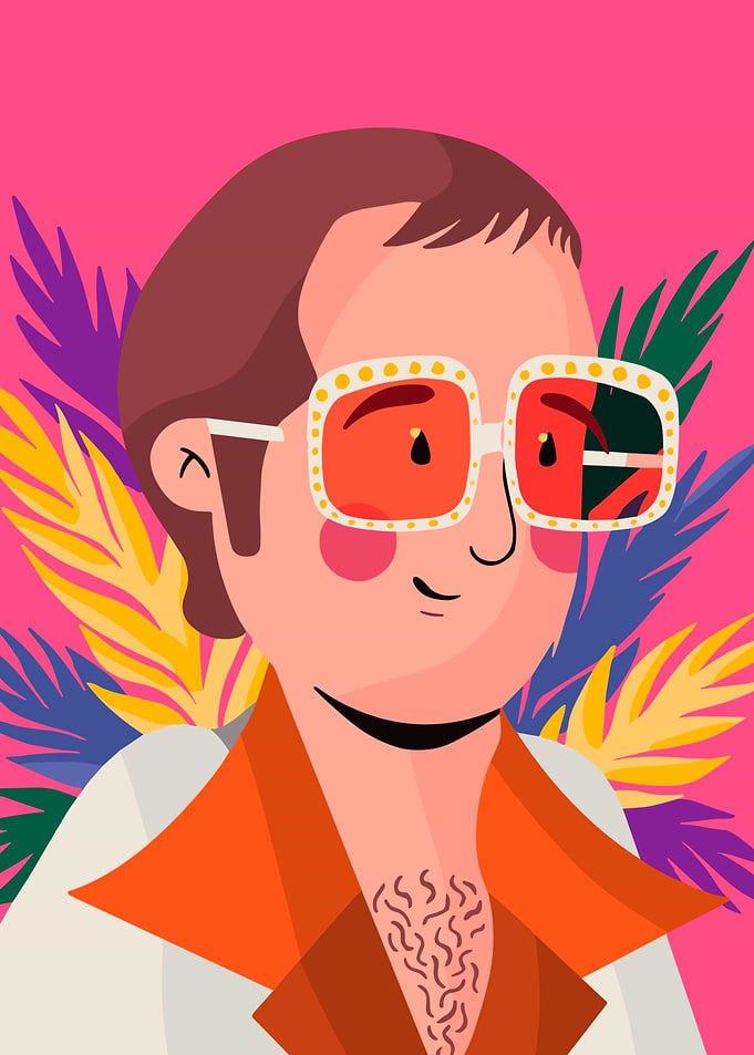 Elton John Illustration