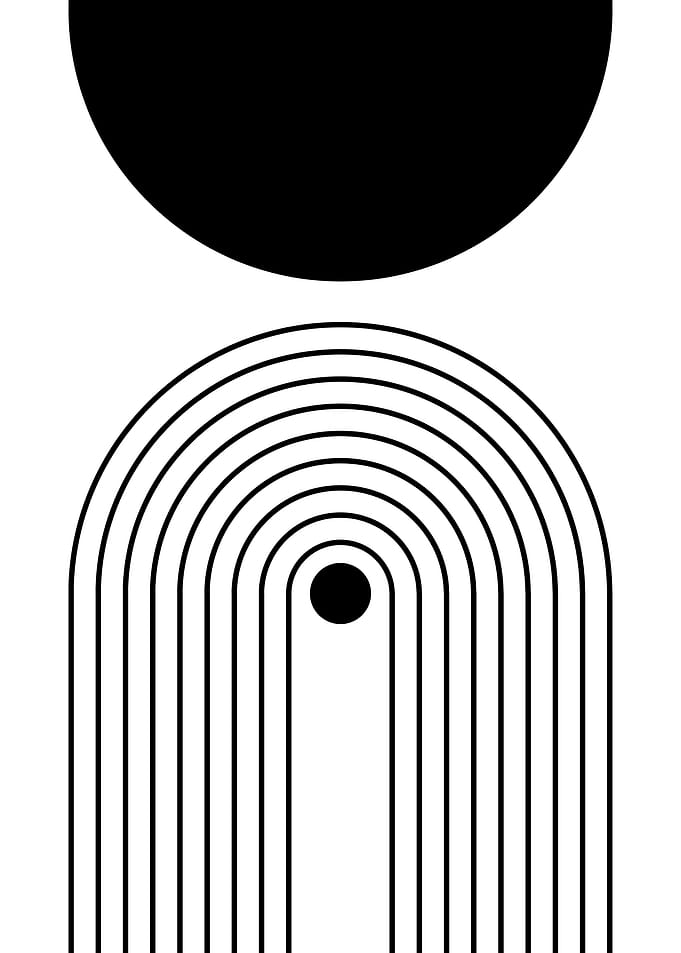 Abstract Black and White Art