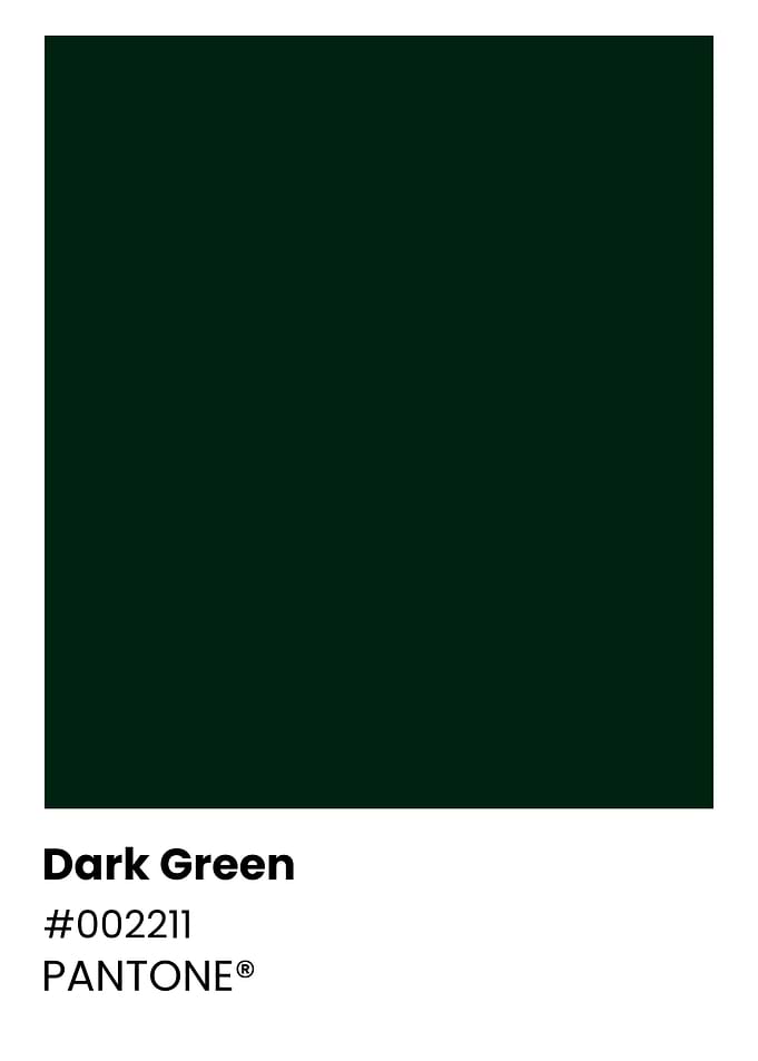 Pantone Dark Green Color