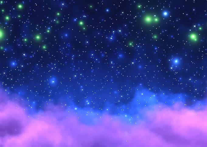 Night Sky with Stars and Clouds