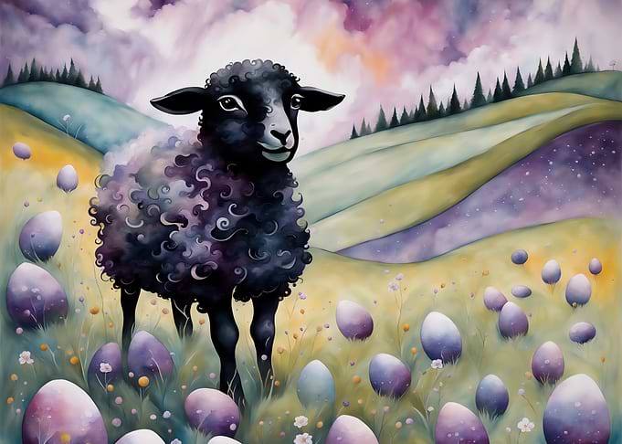 Black Sheep in a Field of Eggs