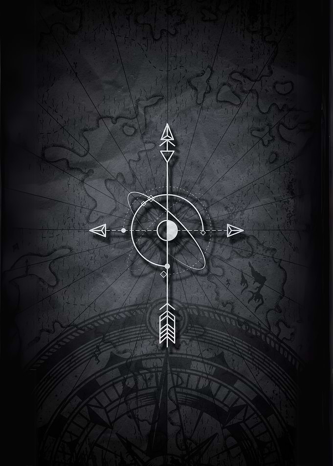 Compass Arrow on Map