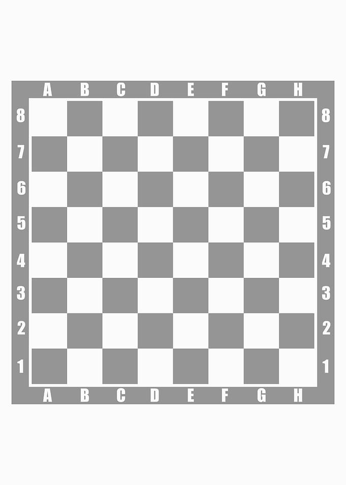 Gray chessboard for playing