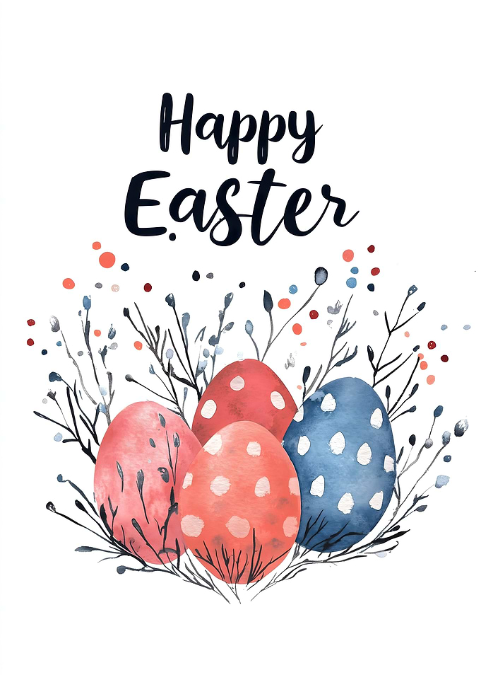Happy Easter Eggs Holiday