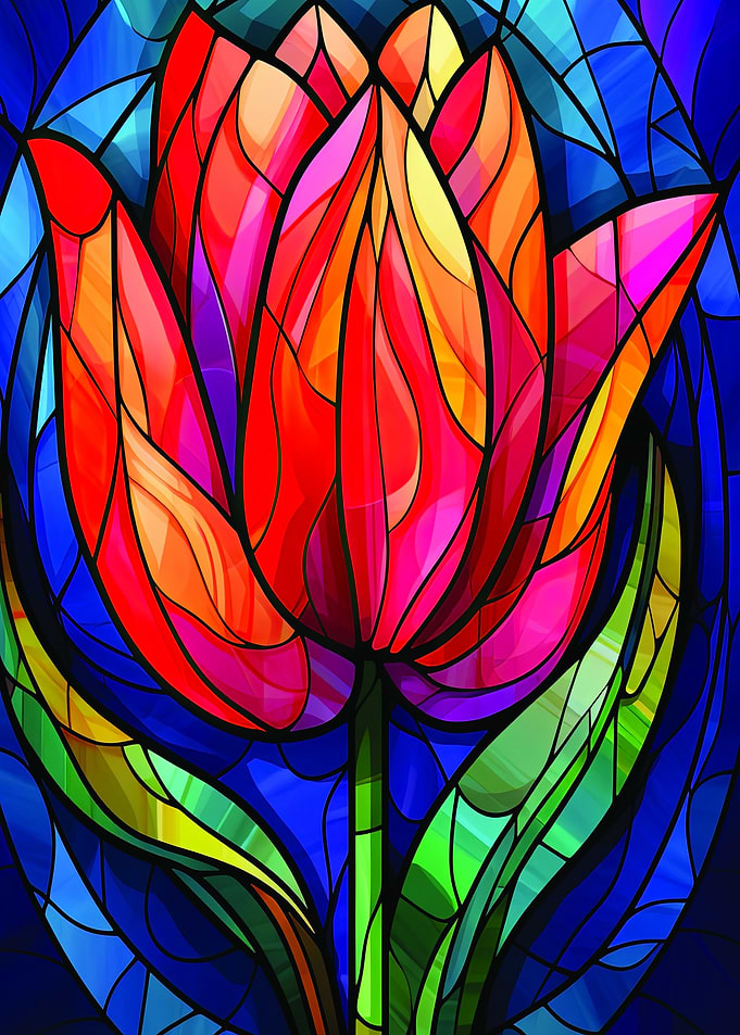 Stained Glass Tulip