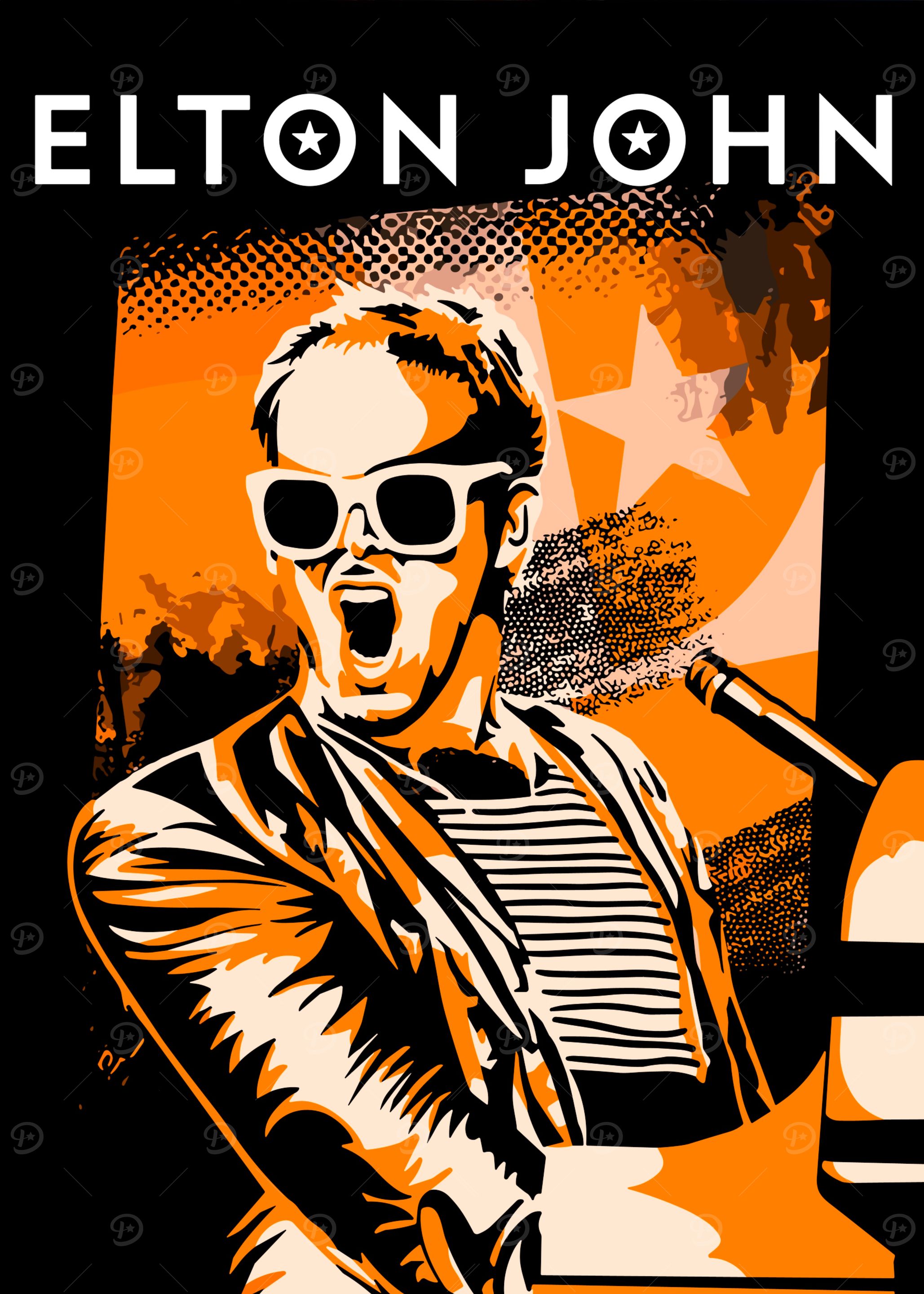 Elton John Music Poster