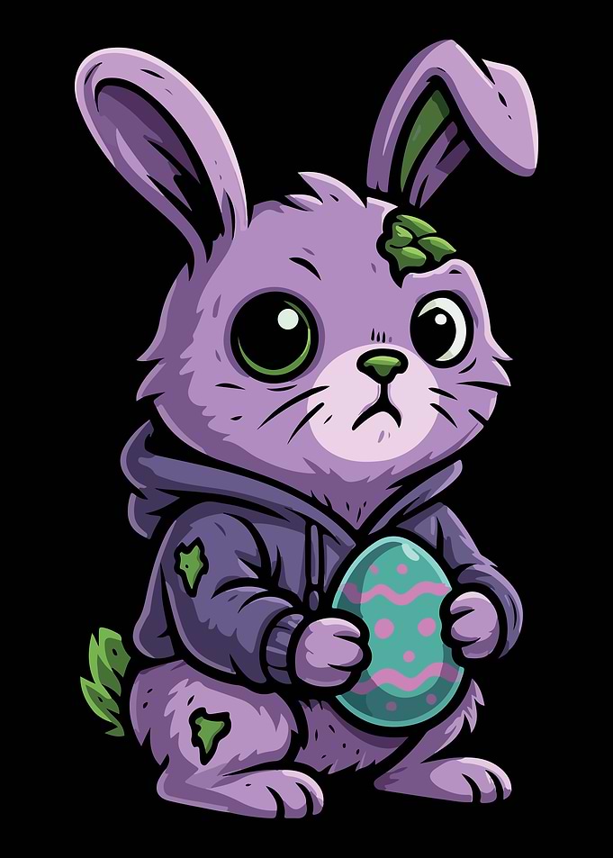 Cute Zombie Bunny – Funny Creepy Pastel Easter