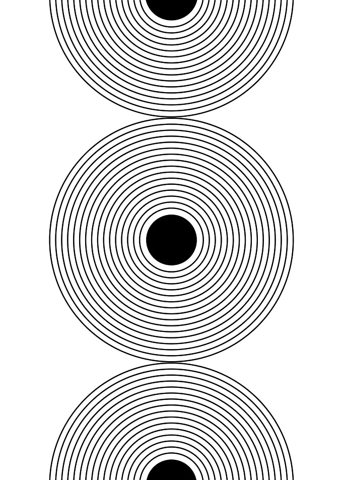 Concentric Circles Abstract Art