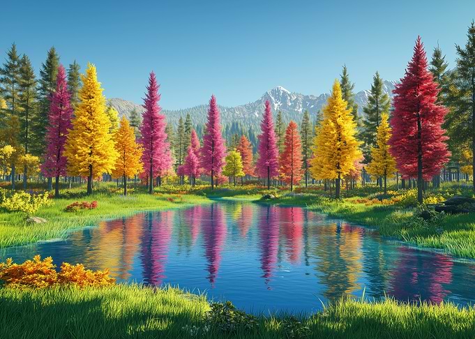 Autumn Forest Reflection