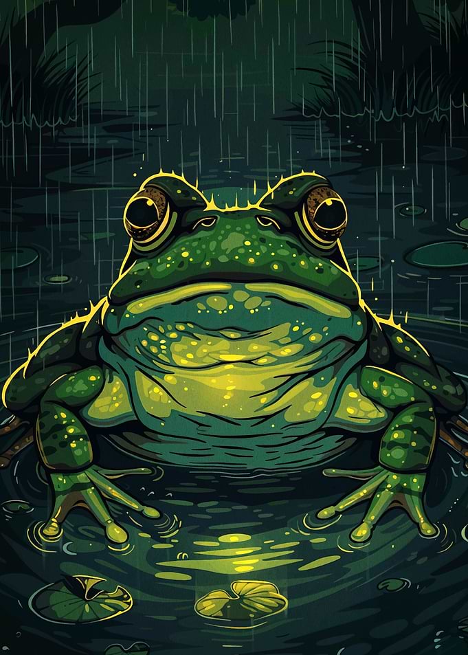 Frog in the Rain