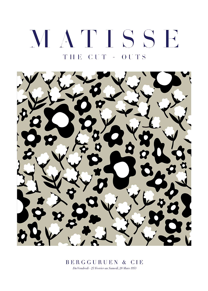 Matisse | Fleurs blanches et noires