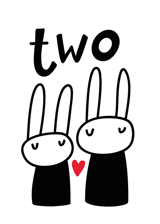 Two Bunnies in Love