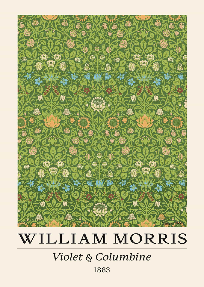 William Morris Violet & Columbine Green