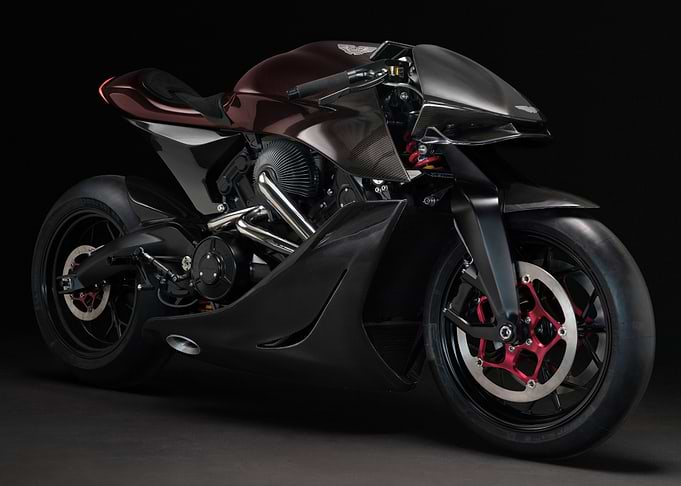 Black and Red Motorcycle