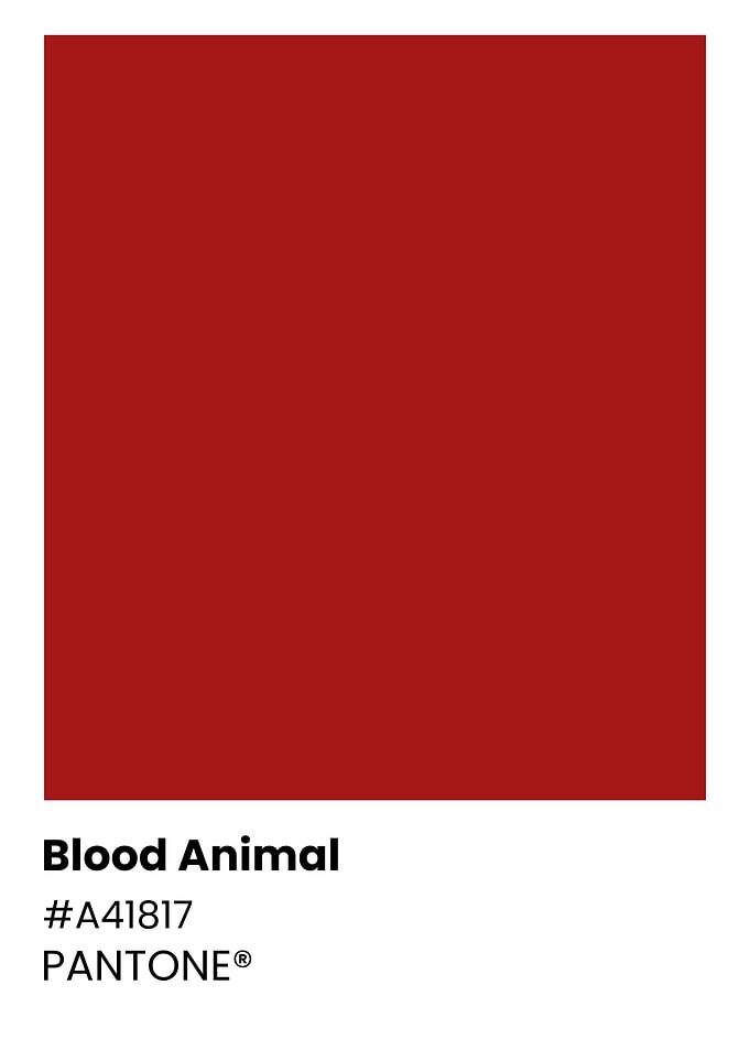 Pantone Color Chart - Blood Animal
