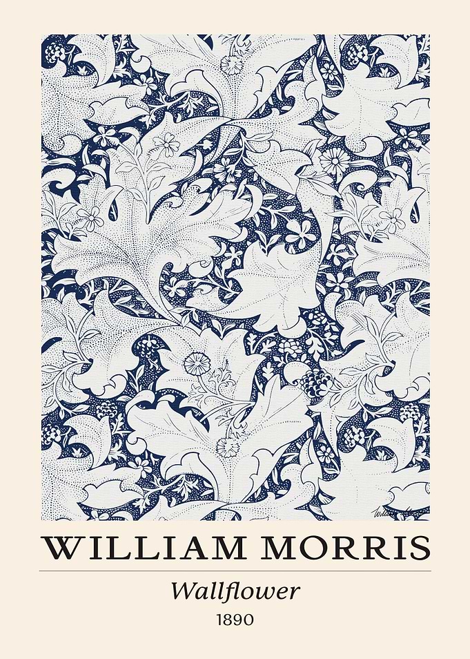 William Morris Wallflower Floral Blue