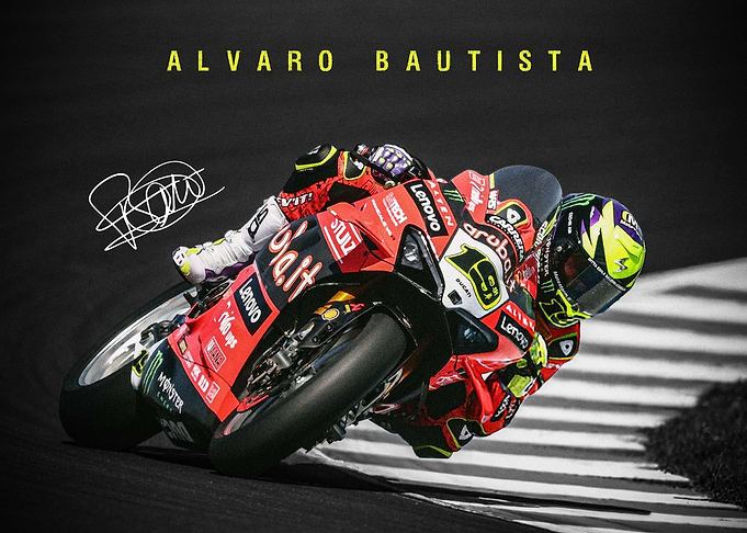 Alvaro Bautista Motorcycle Poster