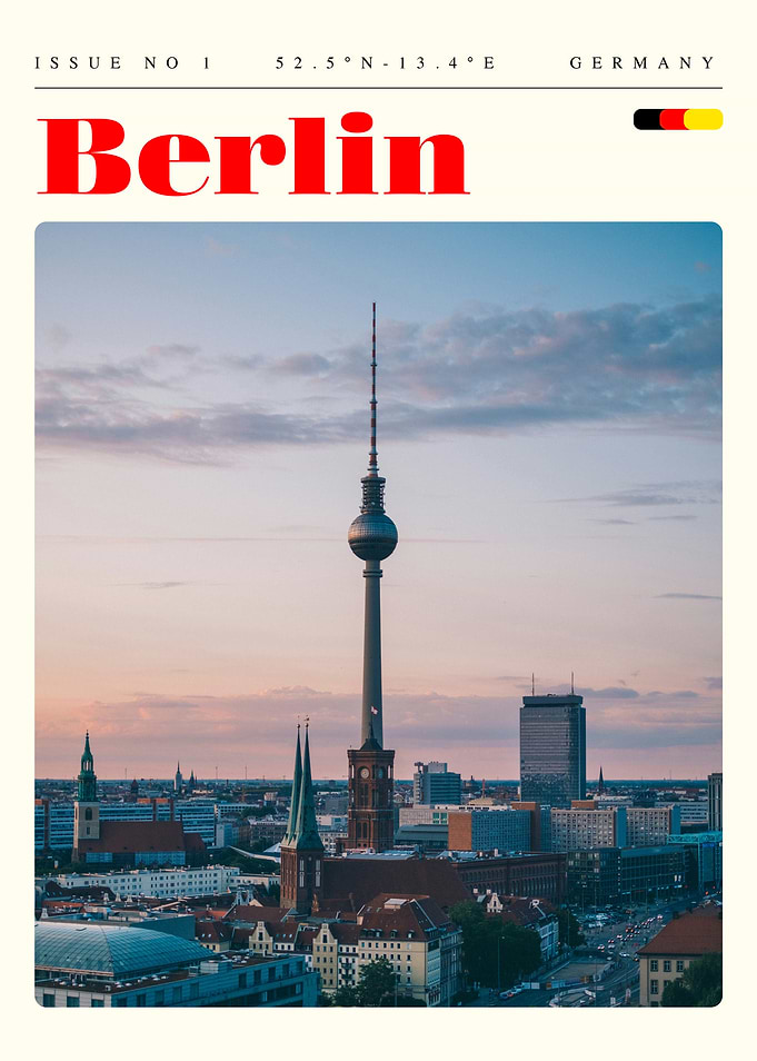 Berlin Germany Travel Art Poster