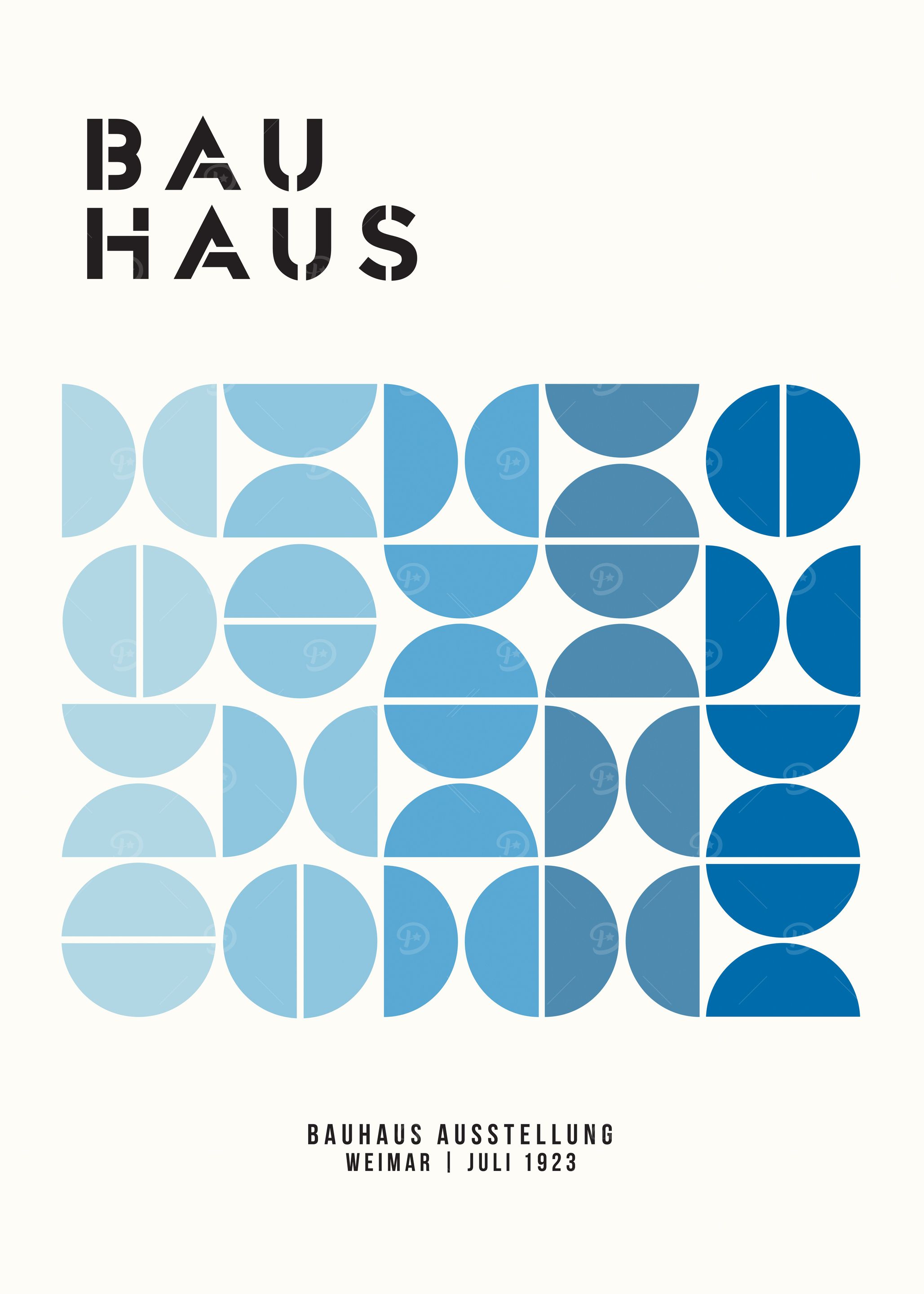 Bauhaus | Blue Semicircles