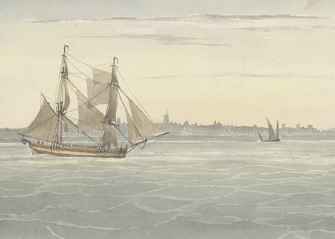 Sailing Ship Watercolor